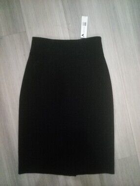 🌁 NWT: THEORY; SERISSA CUPID CLASSIC PENCIL SKIRT, BLACK, SIZE: 00.